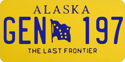 AK license plate GEN197