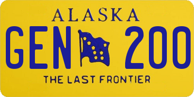 AK license plate GEN200