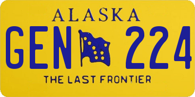 AK license plate GEN224