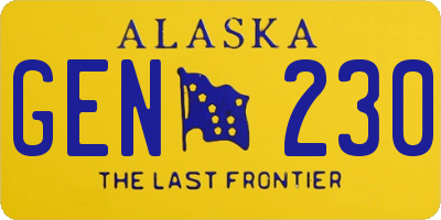 AK license plate GEN230