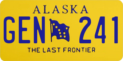 AK license plate GEN241