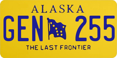 AK license plate GEN255