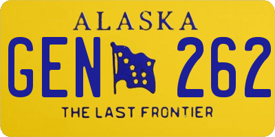 AK license plate GEN262