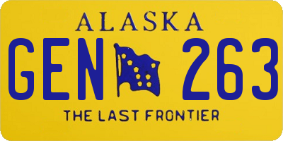 AK license plate GEN263