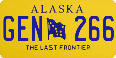 AK license plate GEN266
