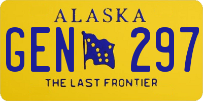 AK license plate GEN297