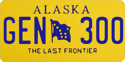 AK license plate GEN300