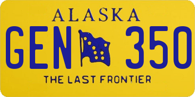 AK license plate GEN350