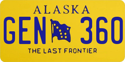 AK license plate GEN360