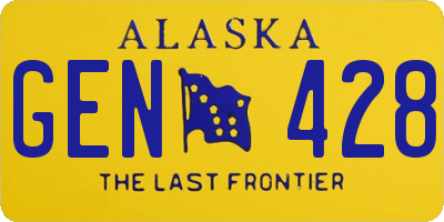 AK license plate GEN428