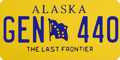 AK license plate GEN440