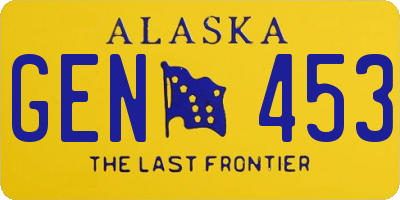 AK license plate GEN453