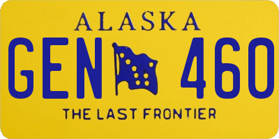 AK license plate GEN460
