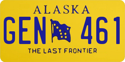 AK license plate GEN461