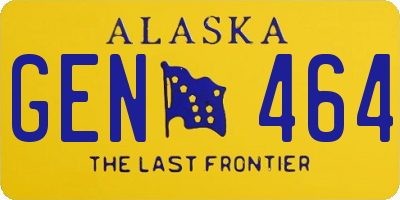 AK license plate GEN464