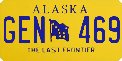 AK license plate GEN469