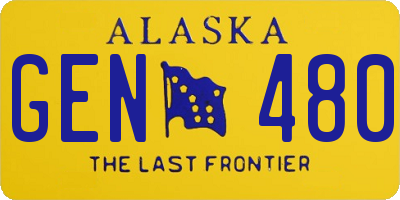 AK license plate GEN480