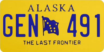AK license plate GEN491