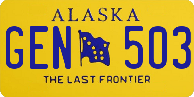 AK license plate GEN503