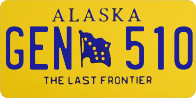 AK license plate GEN510