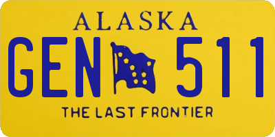 AK license plate GEN511