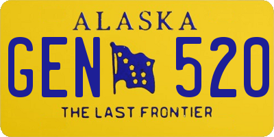 AK license plate GEN520