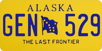 AK license plate GEN529