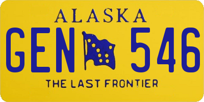 AK license plate GEN546