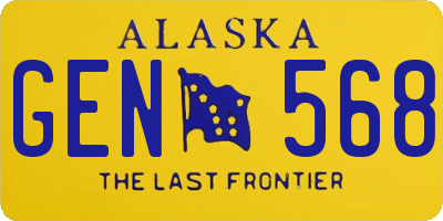 AK license plate GEN568
