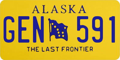 AK license plate GEN591