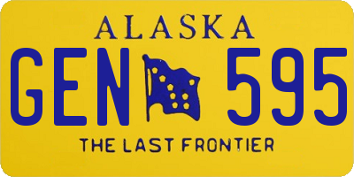 AK license plate GEN595