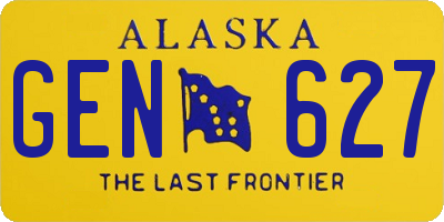 AK license plate GEN627