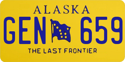 AK license plate GEN659