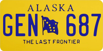 AK license plate GEN687