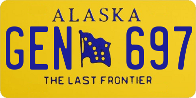 AK license plate GEN697