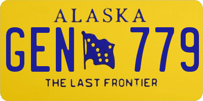 AK license plate GEN779