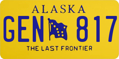AK license plate GEN817