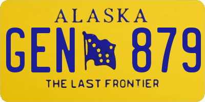 AK license plate GEN879
