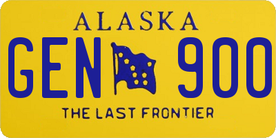AK license plate GEN900