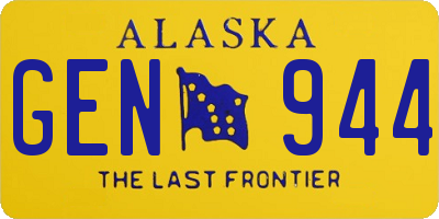 AK license plate GEN944
