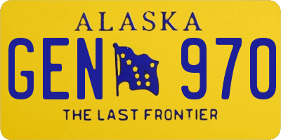 AK license plate GEN970