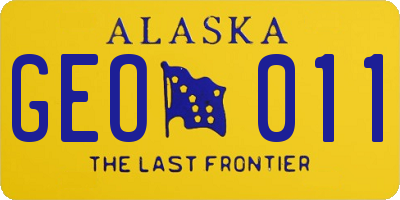 AK license plate GEO011