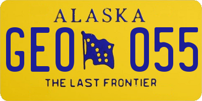 AK license plate GEO055