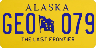 AK license plate GEO079