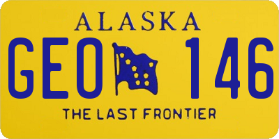 AK license plate GEO146