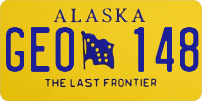 AK license plate GEO148