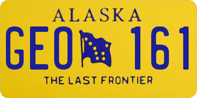 AK license plate GEO161
