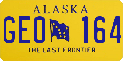 AK license plate GEO164