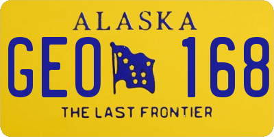 AK license plate GEO168