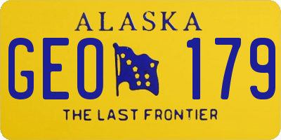 AK license plate GEO179